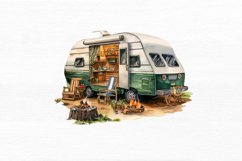 Summer Camping Watercolor Sublimation Clipart Product Image 3