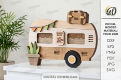 3D Summer Cars Bundle Laser Cut. Summer Stand Decor SVG Product Image 7