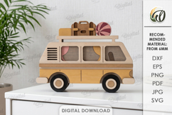 3D Summer Car Laser Cut. Summer Stand Decor SVG Product Image 1