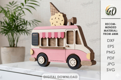 3D Summer Cars Bundle Laser Cut. Summer Stand Decor SVG Product Image 11