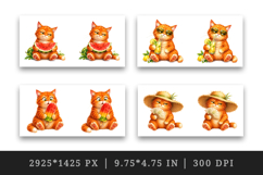 Summer Cat mug wrap printable sublimation design Product Image 2