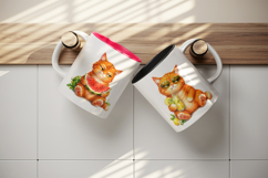 Summer Cat mug wrap printable sublimation design Product Image 3