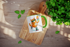 Summer Cat mug wrap printable sublimation design Product Image 4