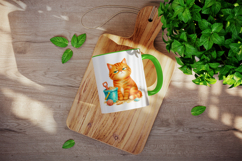 Summer Cat mug wrap printable sublimation design Product Image 4