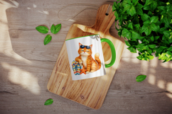Summer Cat mug wrap printable sublimation design Product Image 4