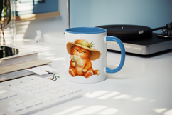 Summer Cat mug wrap printable sublimation design Product Image 5