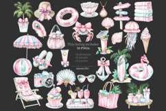 GlamArtZhanna, summer clipart, summer clip art, summer illustrations, Pink summer png, Glam summer image, Vacation clipart, Resort clip art, Pool clipart, Tropical graphic, Summer girl clip art, Travel clipart, Beach PN, Beach clip art