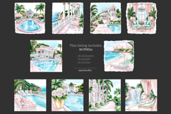 GlamArtZhanna, summer clipart, summer clip art, summer illustrations, Pink summer png, Glam summer image, Vacation clipart, Resort clip art, Pool clipart, Tropical graphic, Summer girl clip art, Travel clipart, Beach PN, Beach clip art