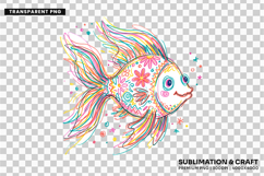 tropical fish png, floral fish clipart, coastal clipart png, hand drawn fish, summer fish clipart, ocean animal png, marine life clipart, beach fish design, fish sublimation png, coastal summer png