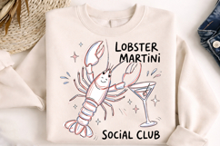 lobster martini png, coastal lobster png, social club design, summer coastal png, lobster sublimation, beach shirt design, seaside party png, coastal t shirt png, summer social design, lobster lover gift