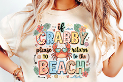 if crabby beach png, funny beach quote, summer coastal png, beach sublimation, crabby beach design, beach lover gift, vacation shirt png, coastal quote png, funny summer png, beach shirt design