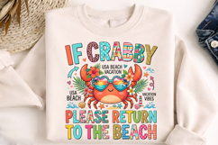 if crabby beach, crab sublimation png, funny crab design, beach crab png, summer coastal png, crab lover gift, beach shirt design, ocean animal png, coastal crab png, funny beach png