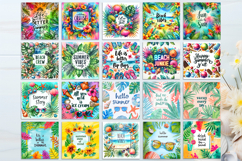 Summer Square Coasters Bundle | Funny Beach Quotes Product Image 2