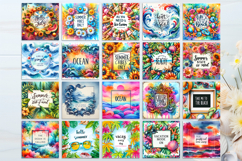 Summer Square Coasters Bundle | Funny Beach Quotes Product Image 3