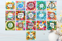 Summer Square Coasters Bundle | Funny Beach Quotes Product Image 4