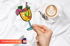 Summer Cocktail Sticker, Tropical Summer Drink Sticker Product Image 1