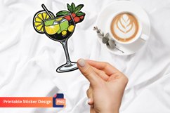 Summer Cocktail Sticker, Tropical Summer Drink Sticker Product Image 1