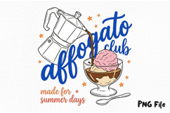 Summer Coffee Affogato Hand Drawn PNG Product Image 1