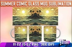 Summer Comic Mug Sublimation | 11 oz 15 oz Mug Sublimation Product Image 1