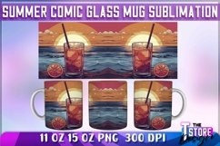 Summer Comic Mug Sublimation | 11 oz 15 oz Mug Sublimation Product Image 1
