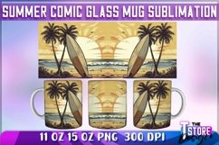 Summer Comic Mug Sublimation | 11 oz 15 oz Mug Sublimation Product Image 1