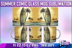 Summer Comic Mug Sublimation | 11 oz 15 oz Mug Sublimation Product Image 1