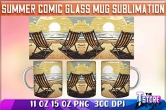 Summer Comic Mug Sublimation | 11 oz 15 oz Mug Sublimation Product Image 1