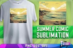Summer Comic Sublimation | T-Shirt Design | PNG Design Product Image 1