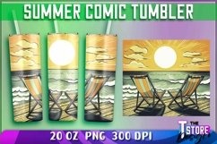 Summer Comic Tumblers Wrap 20 oz. | Tumblers Sublimation Product Image 1