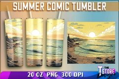Summer Comic Tumblers Wrap 20 oz. | Tumblers Sublimation Product Image 3