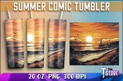 Summer Comic Tumblers Wrap 20 oz. | Tumblers Sublimation Product Image 7