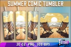 Summer Comic Tumblers Wrap 20 oz. | Tumblers Sublimation Product Image 1