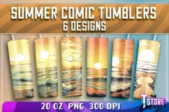 Summer Comic Tumblers Wrap 20 oz. | Tumblers Sublimation Product Image 1