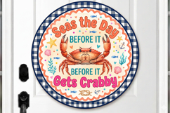 Summer Crab Beach Door Hanger PNG Product Image 2