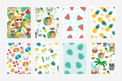 Summer Cute Cats Seamless Digital Paper Product Image 2