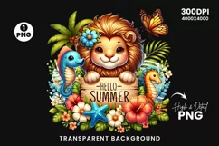 Summer, summer clipart, summer animals clipart, summer png, Sublimation designs, Summer Sublimation, Summer Patriotic PNG, Summer Patriotic Clipart, cute lion Clipart, Printable Crafts,