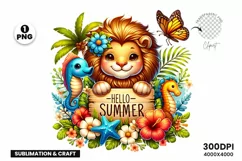 Summer, summer clipart, summer animals clipart, summer png, Sublimation designs, Summer Sublimation, Summer Patriotic PNG, Summer Patriotic Clipart, cute lion Clipart, Printable Crafts,