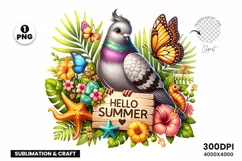 Summer, summer clipart, summer animals clipart, summer png, Sublimation designs, Summer Sublimation, Summer Patriotic PNG, Summer Patriotic Clipart, Pigeon Clipart, Printable Crafts,