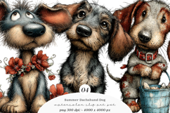 Summer Dachshund Dog Png Clipart Product Image 1
