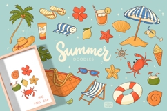 28 SUMMER DOODLES | EPS PNG JPG Product Image 1