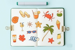 28 SUMMER DOODLES | EPS PNG JPG Product Image 3