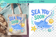 Summer sea, funny quotes PNG Product Image 1