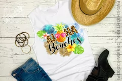 Aloha beaches png, tropical sublimation design Product Image 1