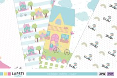 Summer Digital Backgrounds for Scrapbooking