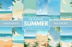 Summer Digital Paper Bundle Product Image 1