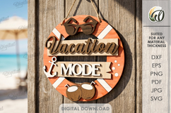 Summer Directional Sign Laser Cut. Summer Decor SVG Product Image 1