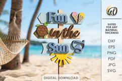 Summer Directional Signs Bundle Laser Cut. Summer Decor SVG Product Image 8