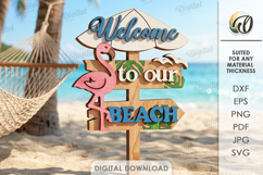 Summer Directional Signs Bundle Laser Cut. Summer Decor SVG Product Image 12