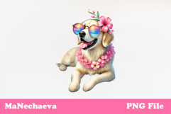 Summer Golden Retriever Clipart | Coquette Dog Sublimation Product Image 2