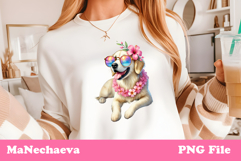 Summer Golden Retriever Clipart | Coquette Dog Sublimation Product Image 3